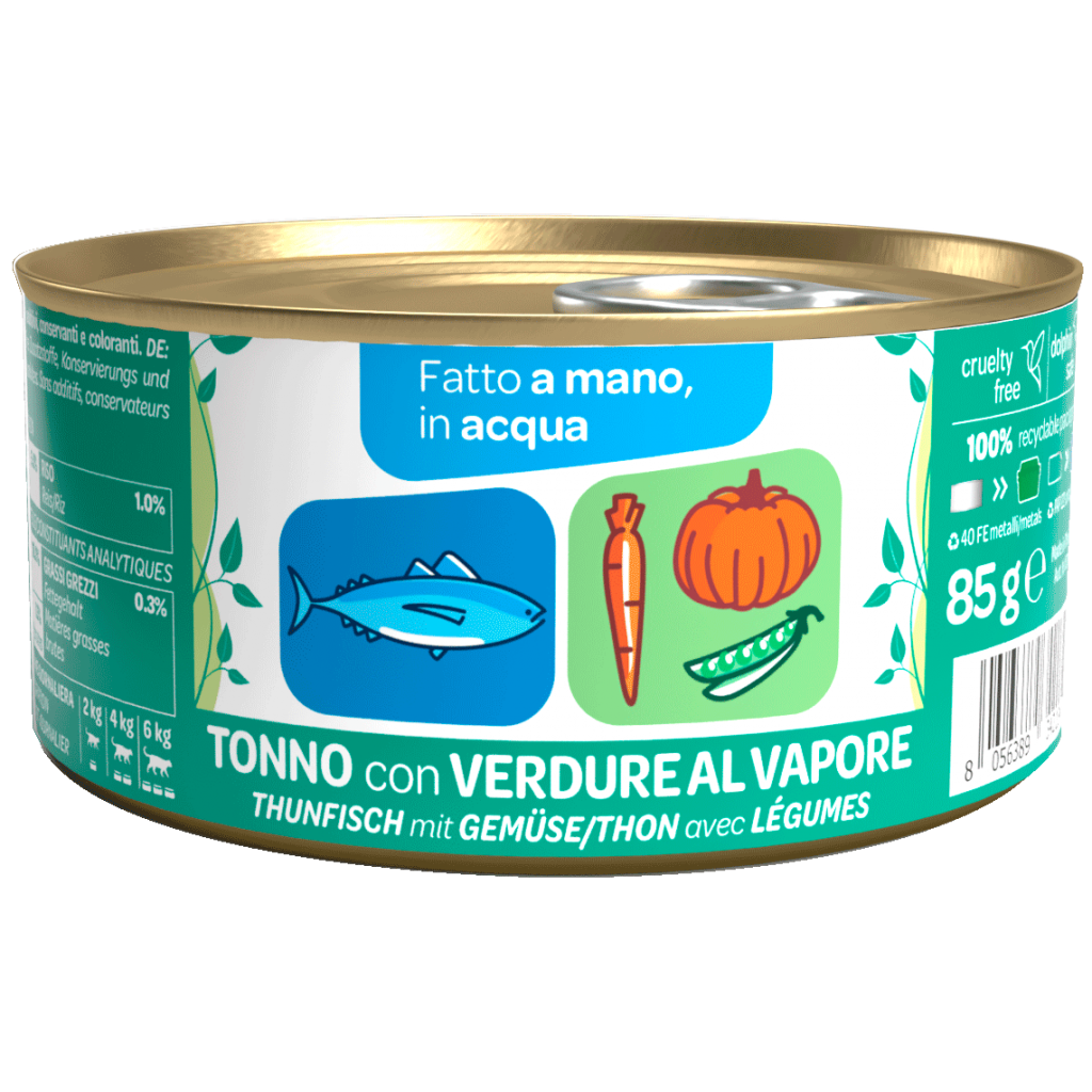 We Nature - Lattina di Umido Naturale Fatto a Mano in Acqua Cotto al Vapore per Gatti Adulti 85g