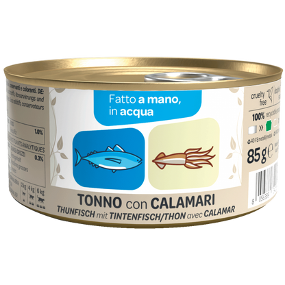 We Nature - Lattina di Umido Naturale Fatto a Mano in Acqua Cotto al Vapore per Gatti Adulti 85g