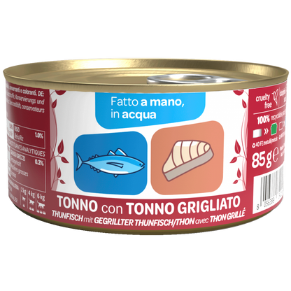 We Nature - Lattina di Umido Naturale Fatto a Mano in Acqua Cotto al Vapore per Gatti Adulti 85g