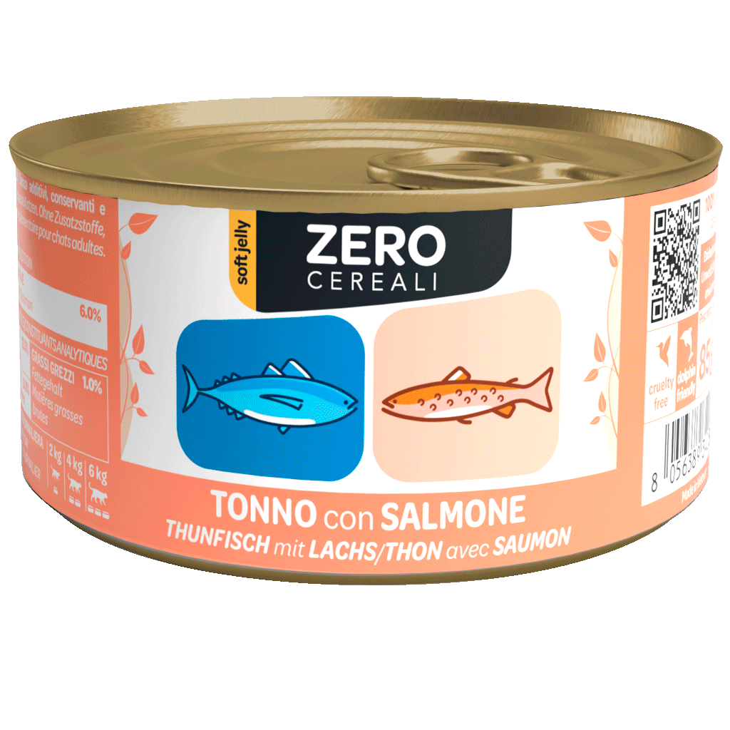 We Nature - Lattina di Umido Senza Cereali Naturale Fatto a Mano in Jelly per Gatti Adulti Zero Grain Free 85g