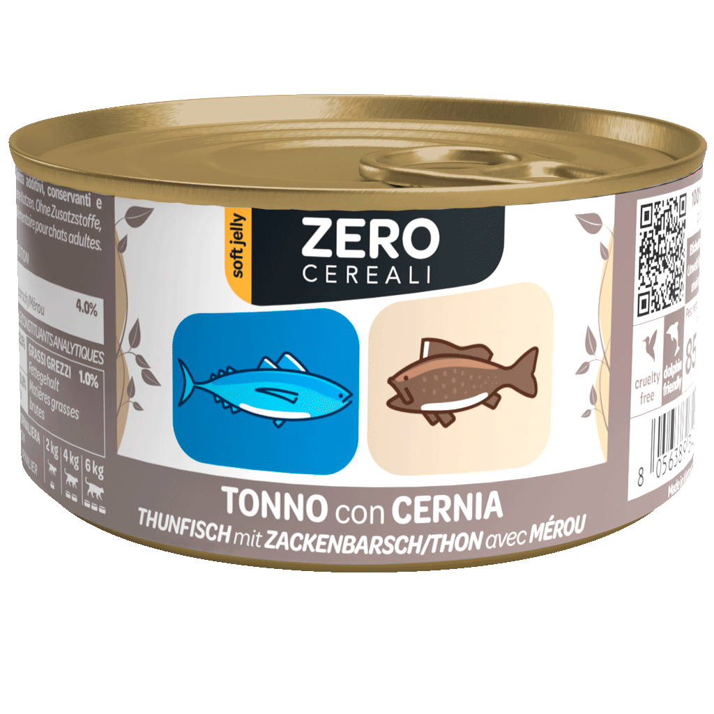 We Nature - Lattina di Umido Senza Cereali Naturale Fatto a Mano in Jelly per Gatti Adulti Zero Grain Free 85g