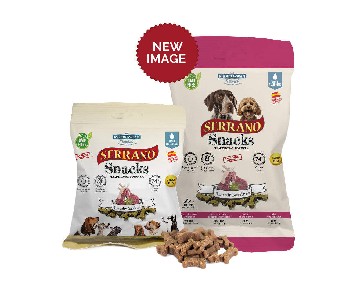 Mediterranean - Snack IPOALLERGENICI Biscotti Piccoli per Cani Serrano Snack 110g