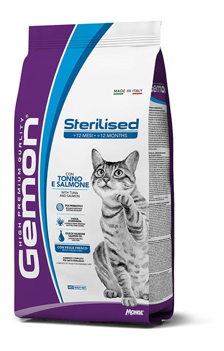 Gemon - Crocchette Premium per Gatti Adulti Sterilizzati 7 Kg