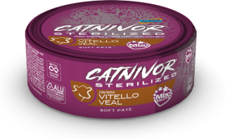 Catnivor - Alimento Umido Completo per Gatti Sterilizzati in Soft Patè DNR 80g