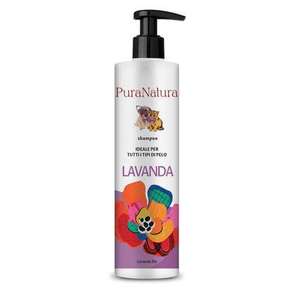 Pura Natura - Shampoo Biologico con Oli Essenziali Officinalis Dalla Grana per Cani e Gatti 250ml