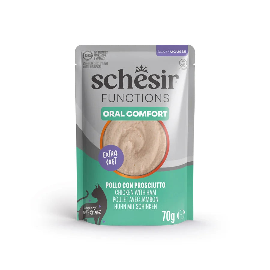 Schesir Umido Gatto, Vellutate, Vellutata, Schesir Vellutata, Schesir Functions gatto, Schesir Functions mousse, Schesir mousse gatto 70g, umido gatto Schesir Functions, mousse gatto completa e bilanciata, alimento umido gatto nutrizione funzionale, Schesir Digestive gatto, Schesir Hairball gatto, Schesir Urinary gatto, Schesir Oral Comfort gatto, mousse gatto no grain, umido gatto senza cereali, alimento gatto con ingredienti funzionali
