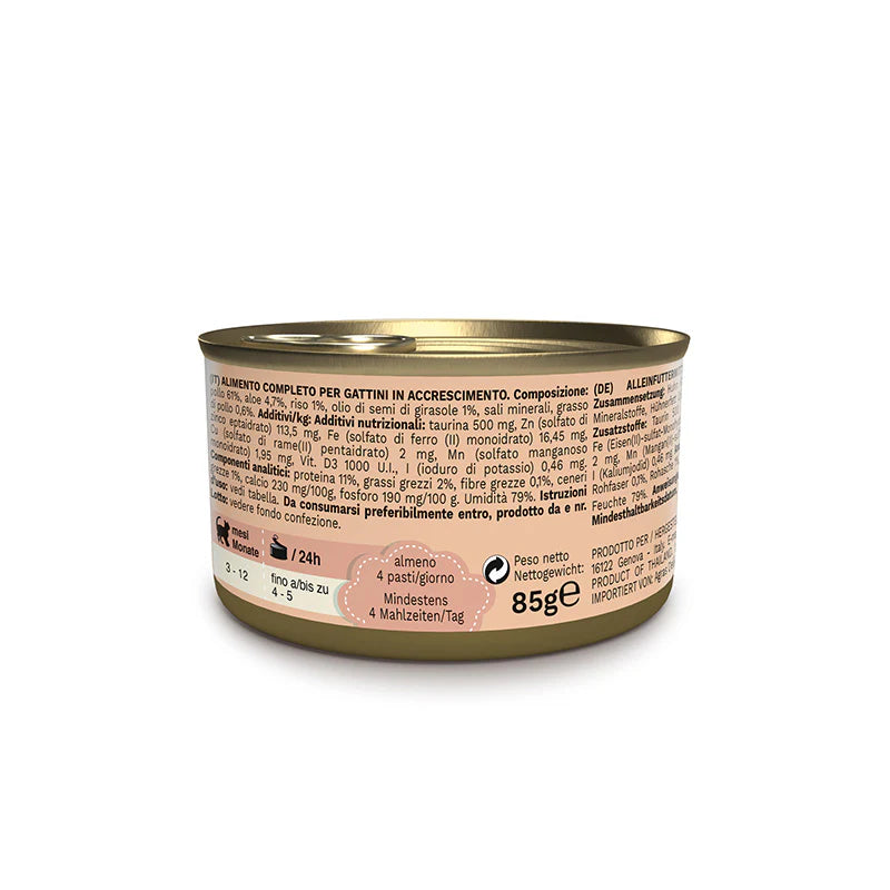 schesir gatto umido kitten care, con aloe, in jelly, umido gatto in gelatina