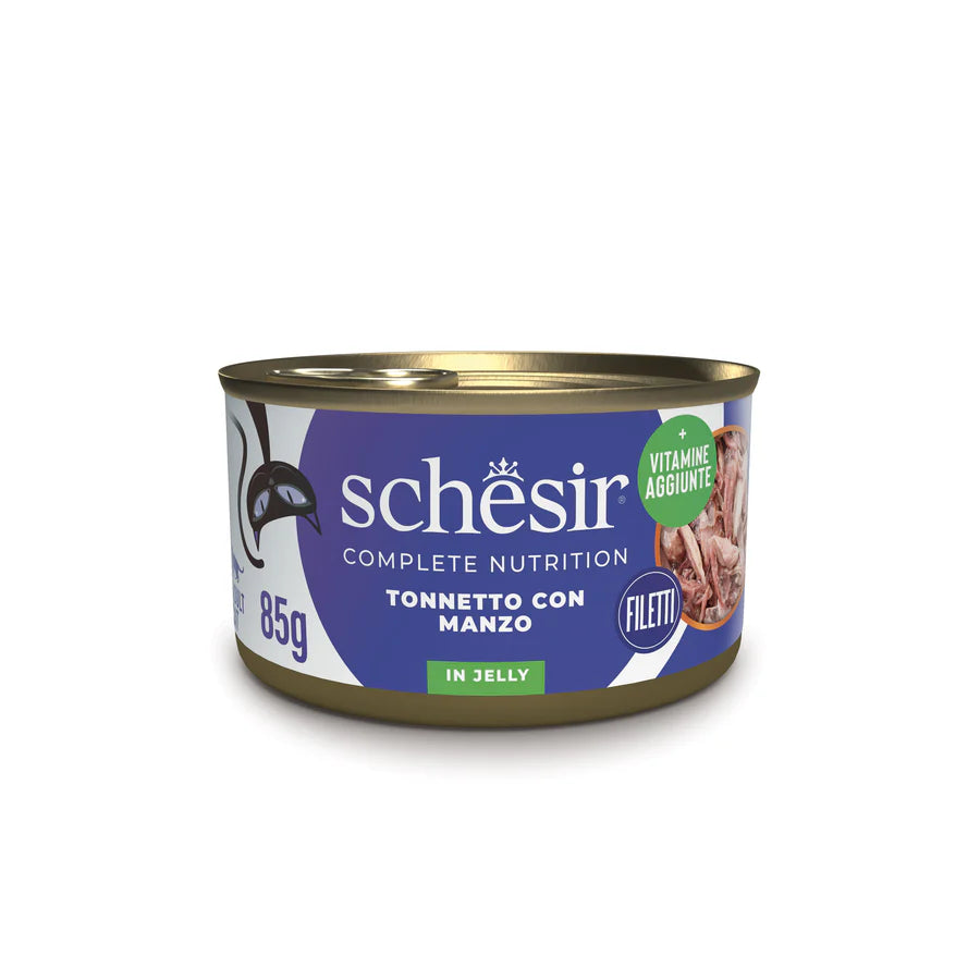 Schesir filetti in gelatina, umido completo gatti gelatina, Schesir Jelly gatto 85 g, umido naturale Schesir gatti, umido gatto, umido gatti