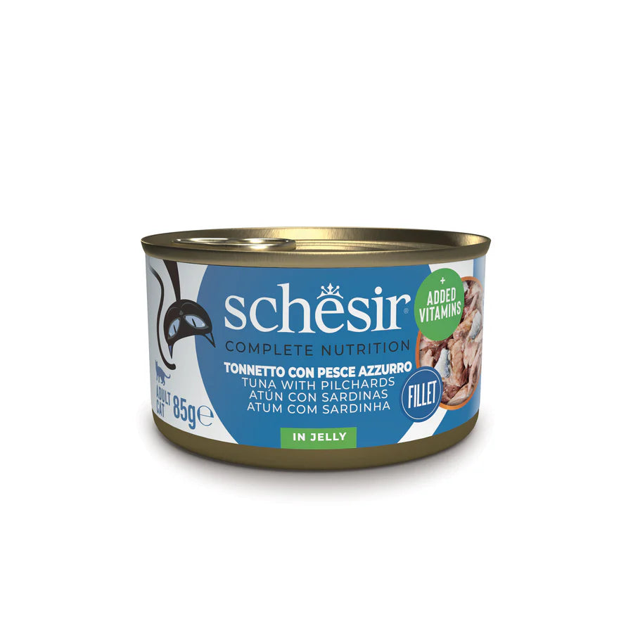 Schesir filetti in gelatina, umido completo gatti gelatina, Schesir Jelly gatto 85 g, umido naturale Schesir gatti, umido gatto, umido gatti