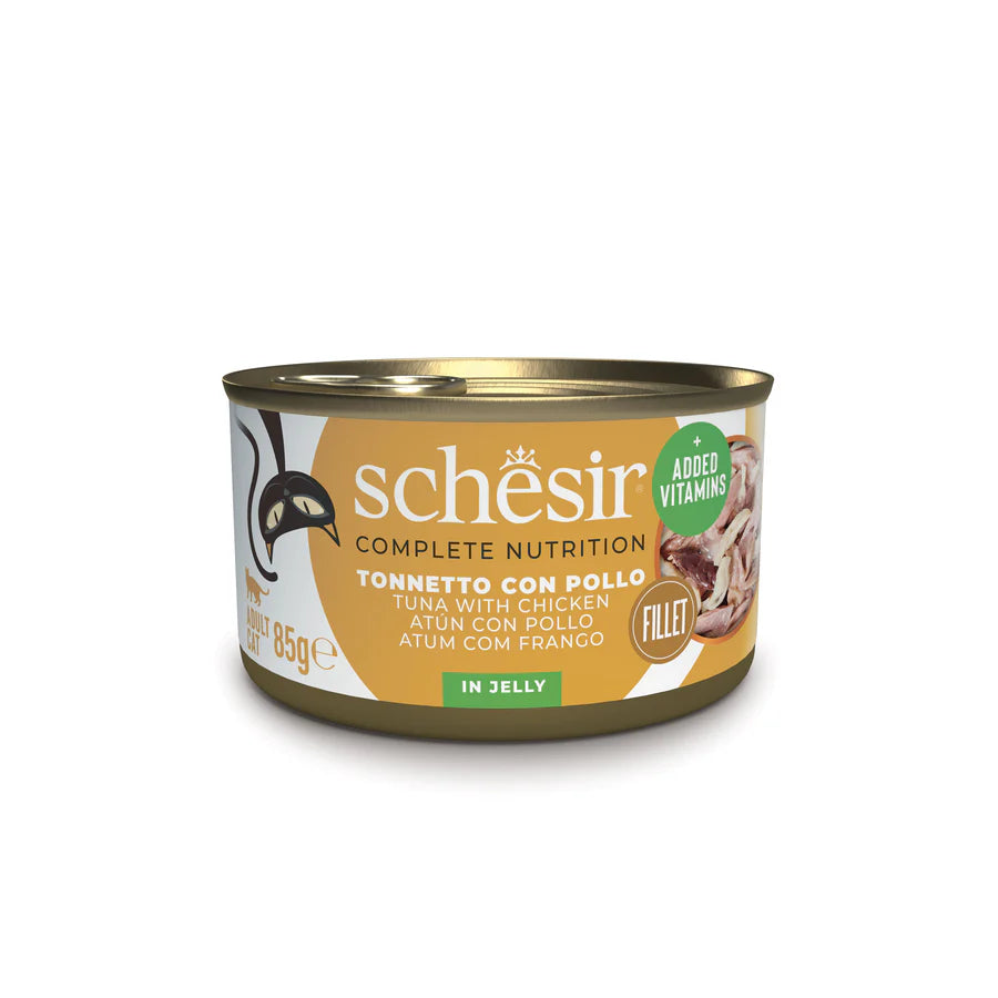 Schesir filetti in gelatina, umido completo gatti gelatina, Schesir Jelly gatto 85 g, umido naturale Schesir gatti, umido gatto, umido gatti