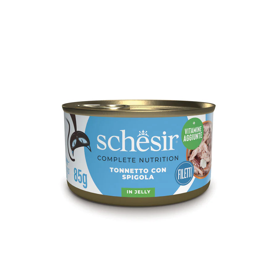 Schesir filetti in gelatina, umido completo gatti gelatina, Schesir Jelly gatto 85 g, umido naturale Schesir gatti, umido gatto, umido gatti