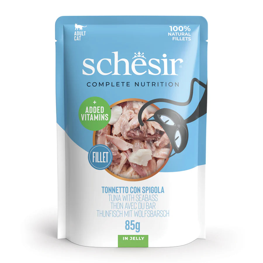 umido completo gelatina gatti, Schesir filetti in gelatina 85g, umido naturale Schesir gatti adulti, gelatina idratante gatto Schesir, umido gatto, umido gatti