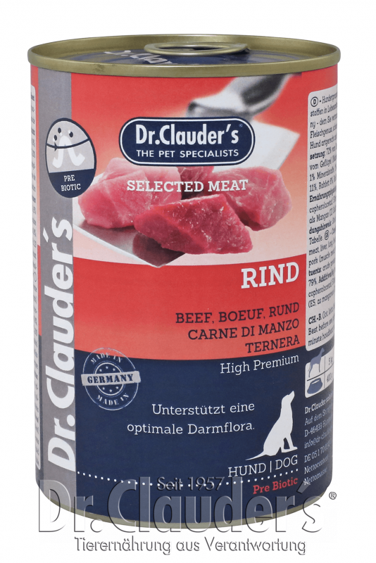 Dr. Clauder's - Lattina di Umido in Ragù per Cani con Carne di Alta Qualità Selected Meat 400g