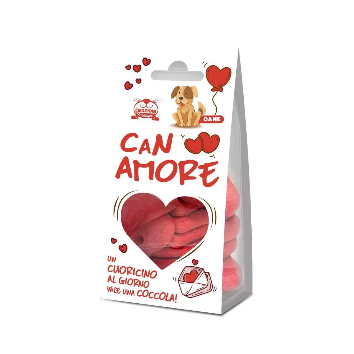 Can Amore Biscotti per Cani a Forma di Cuore San Valentino - Emozioni a 4 Zampe 50g