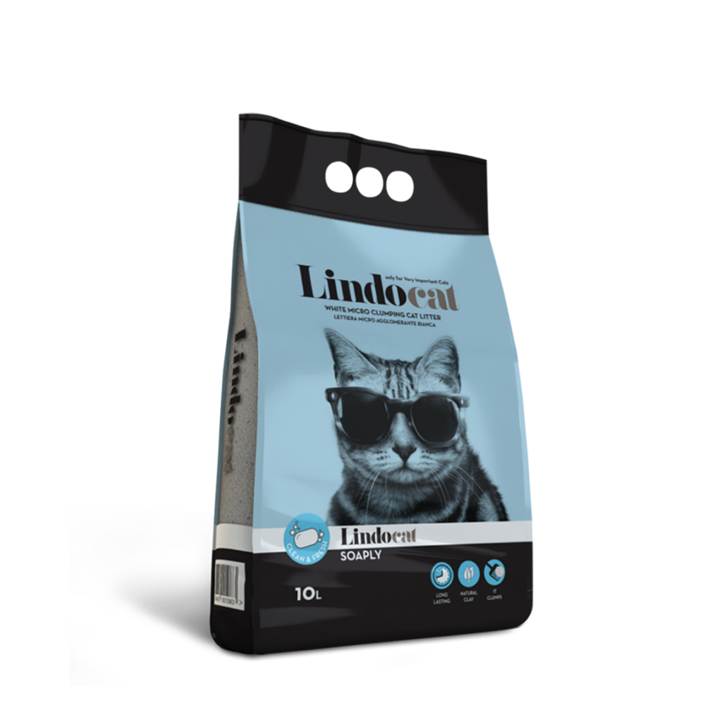 Lindocat - Sabbia fine per Lettiera in Bentonite Agglomerante naturale Prestige 5L