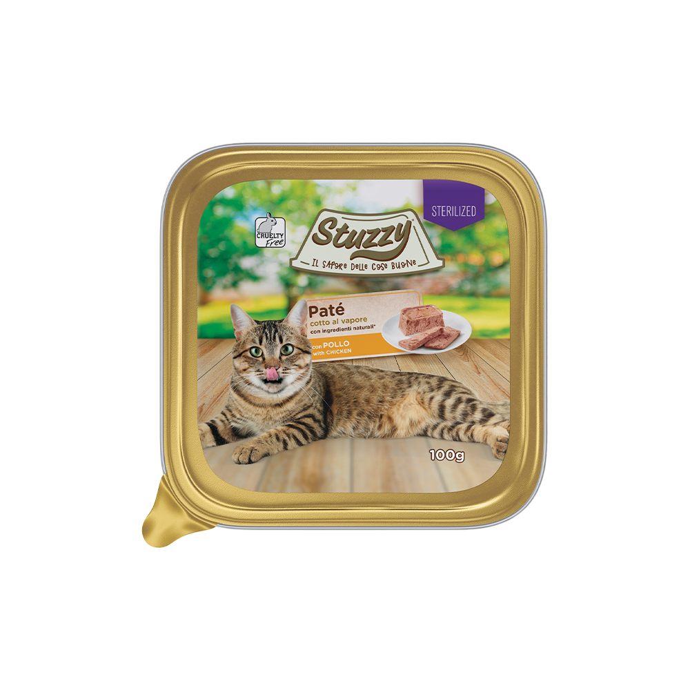 Stuzzy Cat Patè di Pollo Umido per Gatti Sterilizzati Sterilised 100g
