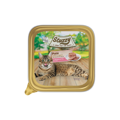 Paté Stuzzy gatto adulto, Umido cotto al vapore Stuzzy 100g, Alimento completo natural per gatti adulti, Paté con carne / pesce per gatti, Umido senza conservanti gatto Stuzzy, Ricetta paté Stuzzy cotto al vapore