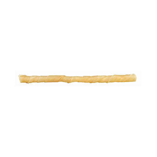 Snack monoproteico 100% pelle bovina, bastoncini attorcigliati 12 cm, confezione da 100 pezzi. Ideali per igiene orale e masticazione soddisfacente, bastoncini attorcigliati cane pelle bovina, Trixie bastoncini masticativi 12 cm, snack monoproteico cane, bastoncini igiene dentale cani