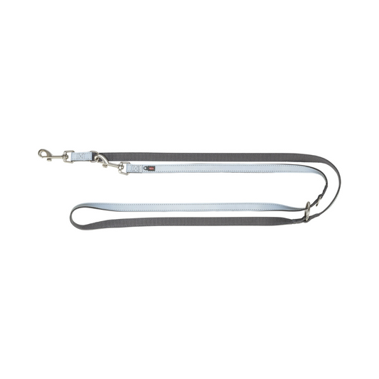 guinzaglio riflettente cane Trixie, guinzaglio addestramento Reflect, Silver Reflect leash regolabile, guinzaglio visibilità notturna cane, Reflect Training Leash 2m, guinzaglio S-M riflettente nylon