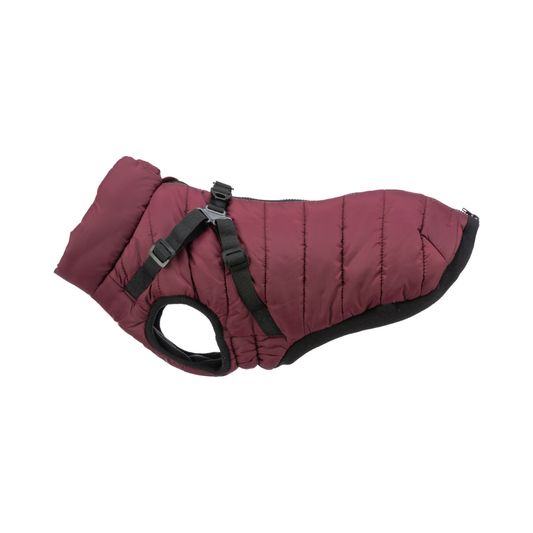 trixie pirou piumino cane, giubbotto cane impermeabile, piumino con pettorina integrata cane, cappottino invernale per cani trixie, abbigliamento cani inverno, giubbetto imbottito cane