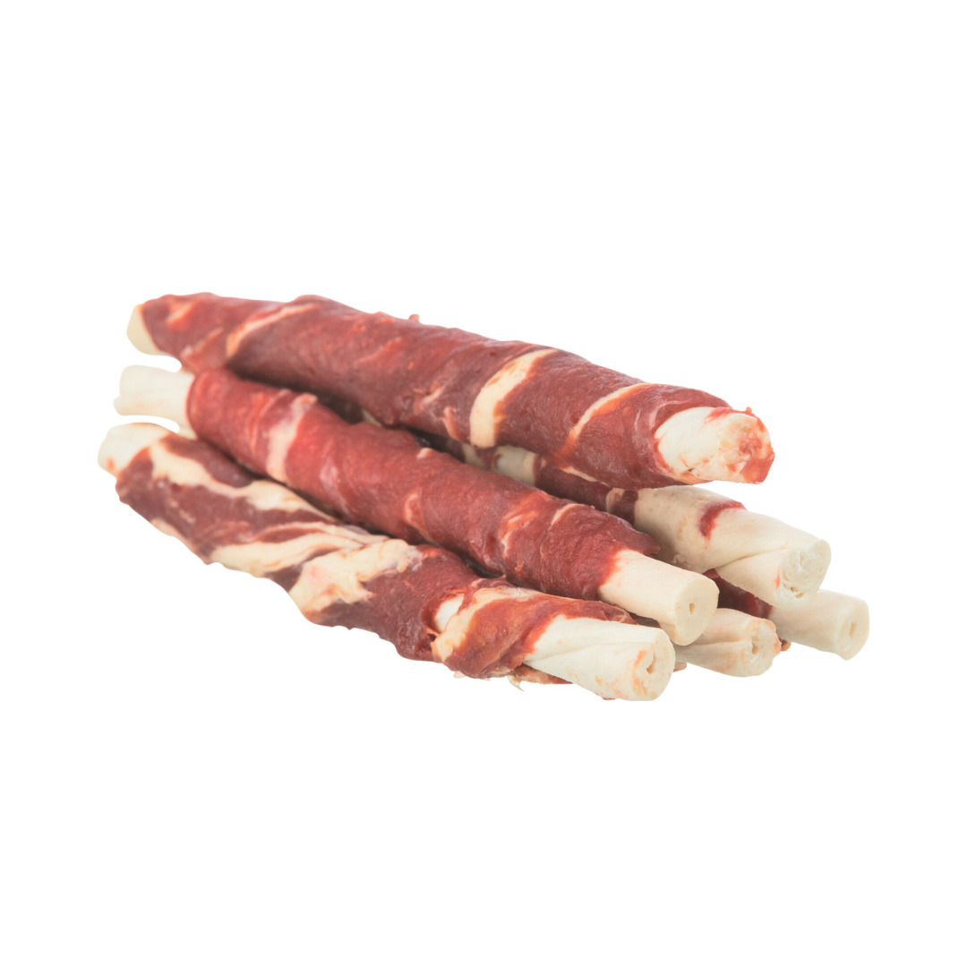 trixie denta fun marbled rolls, snack dentale cane manzo pesce, stick dentali cane trixie, snack masticabile igiene orale cane, denta fun snack cane