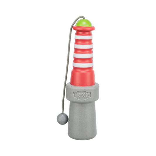 gioco galleggiante per cani, Aqua Toy Trixie faro, gioco in gomma per cani acqua, Trixie gioco galleggiante, corda gioco per cani impermeabile, gioco da riporto piscina, giocattolo resistente cane in acqua