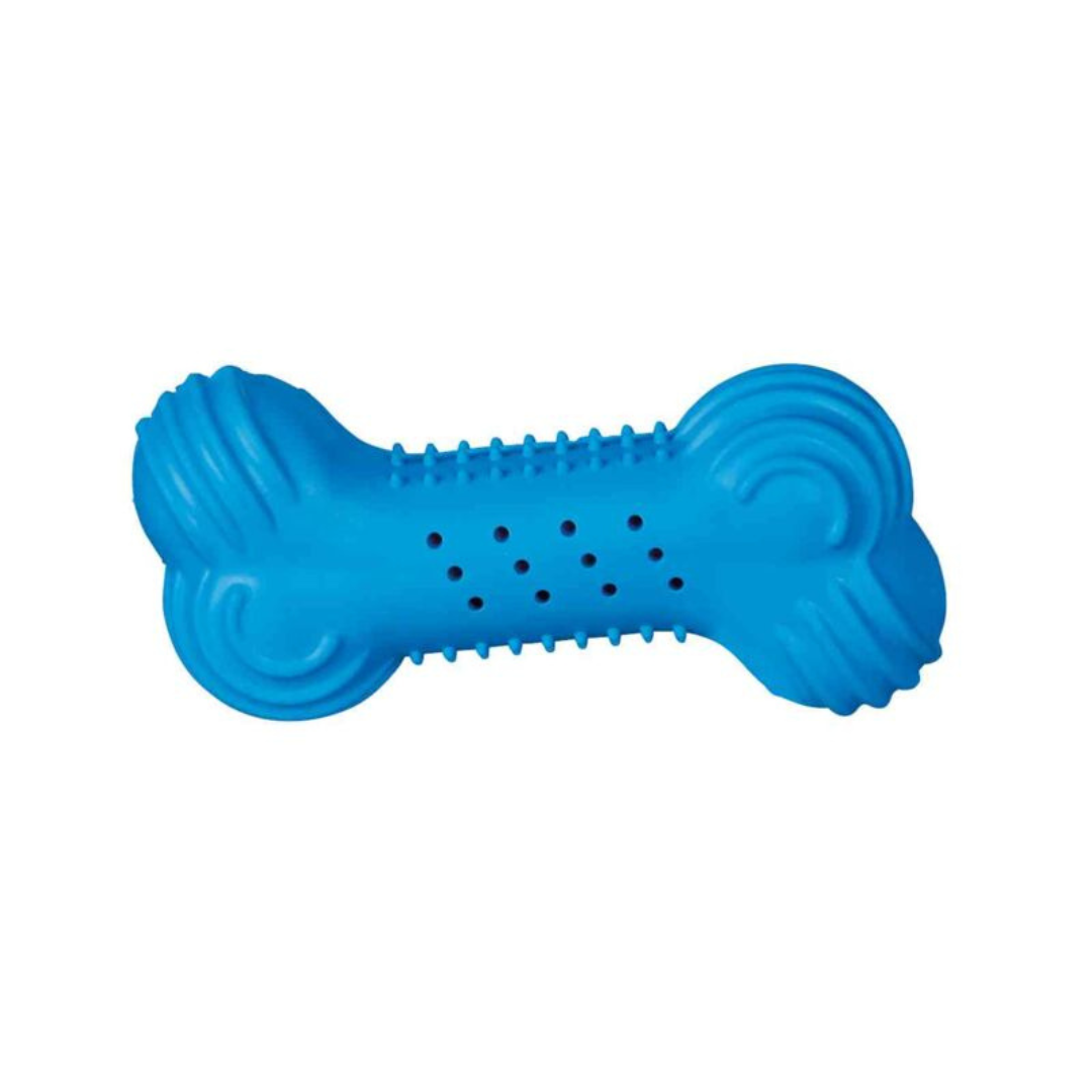 gioco rinfrescante per cani, osso in gomma naturale, gioco estivo per cani, osso refrigerante per cani 