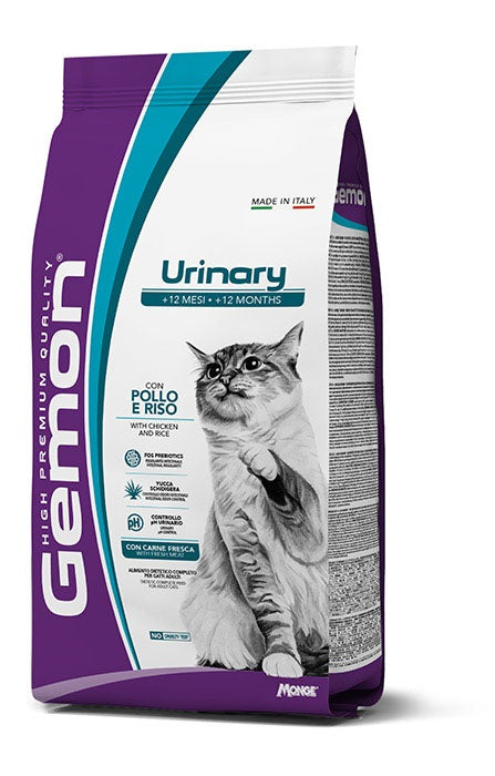 Gemon - Crocchette Premium con Pollo e Riso per Gatti Urinary 7 Kg