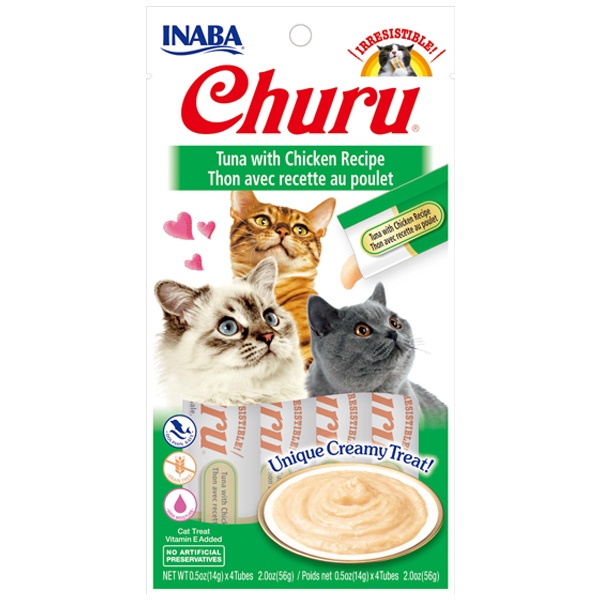 Inaba Ciao - Churu Snack Morbido in Crema per Gatti Adulti 4x14 g