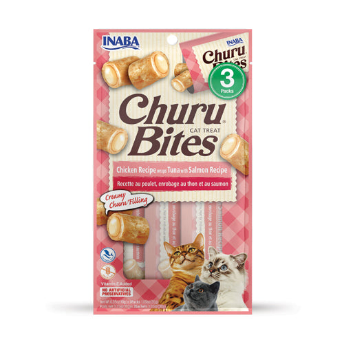 Inaba Ciao - Churu Bites Wraps Snack Ripieno per Gatti Nascondi Pastiglia 3x10g