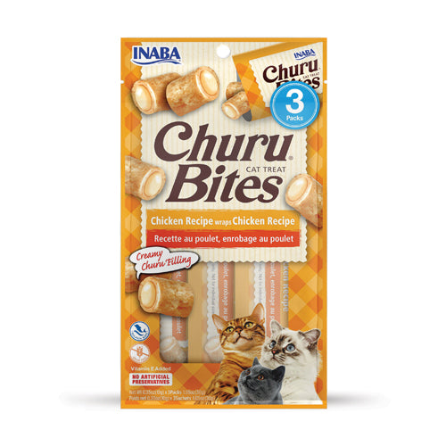 Inaba Ciao - Churu Bites Snack Ripieno per Gatti Nascondi Pastiglia 3x10g