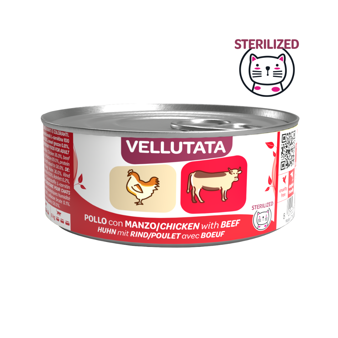 We Nature vellutata sterilized, umido per gatti sterilizzati, alimento naturale per gatti sterilizzati, cibo umido 70g We Nature, cibo per gatti sterilizzati controllo peso, vellutata We Nature gatti adulti, alimento completo per gatti sterilizzati, umido naturale per gatti sterilizzati, We Nature gatto sterilized 70g
