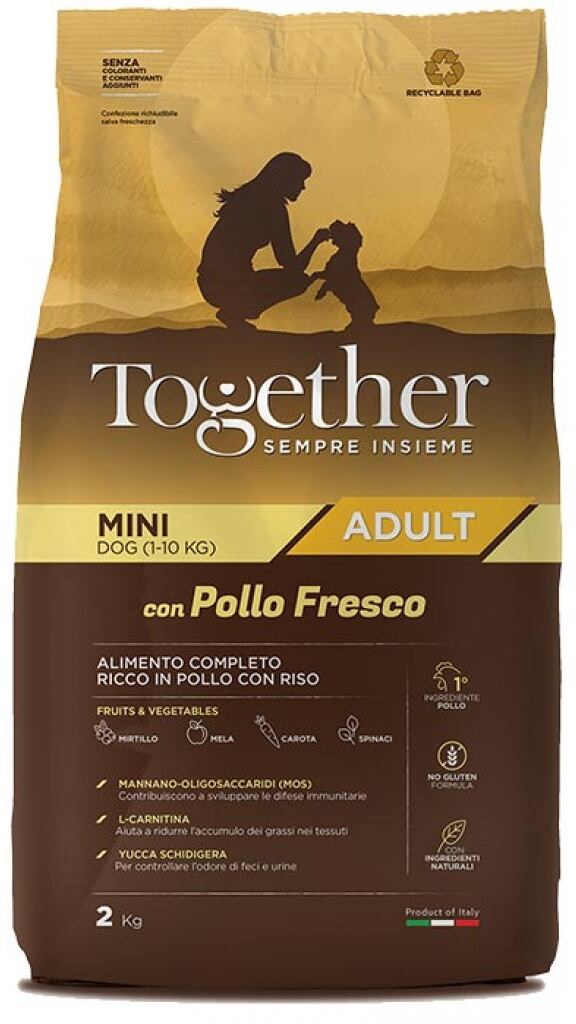 Together - Crocchette Naturali per Cani Adulti di Piccola Taglia Sempre Insieme Mini