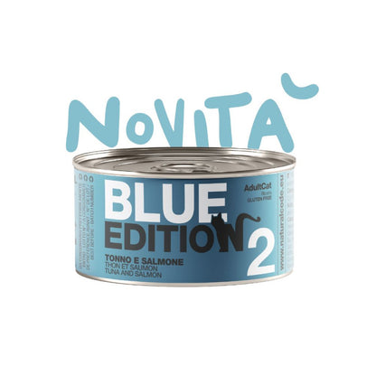 umido grain free gatti, Natural Code Blue Limited Edition, tonno aragosta gatto umido, umido gatti dolphin safe, umido senza glutine 85 g, cibo umido naturale per gatti, ricetta gourmet gatto tonno salmone, edizione limitata umido per gatti, tonno e granchio
