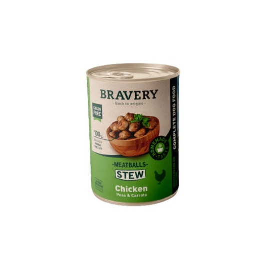 umido ipoallergenico cani, wet food polpette senza cereali, pasto umido monoproteico cane, Bravery umido cane ipoallergenico, cibo umido grain free cane