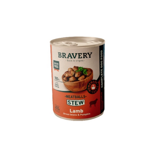 umido ipoallergenico cani, wet food polpette senza cereali, pasto umido monoproteico cane, Bravery umido cane ipoallergenico, cibo umido grain free cane