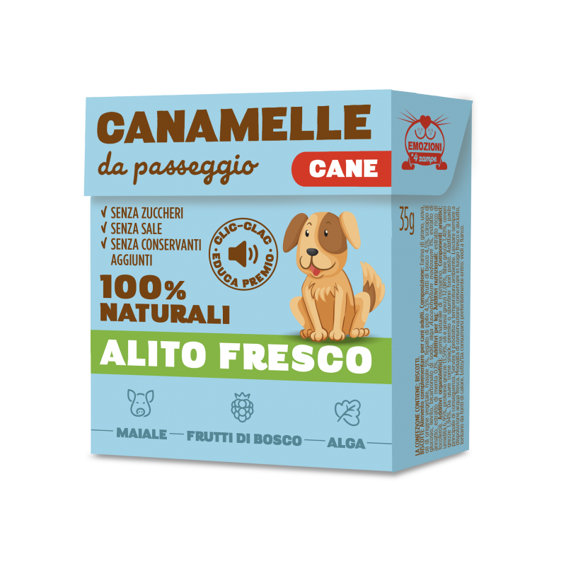 Canamelle da Passeggio Senza Carne e Coloranti per Cani 50g - Emozioni a 4 Zampe