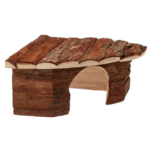 Croci Casetta Angolare in Legno per Conigli, Porcellini d'India e Roditori 42x15x30