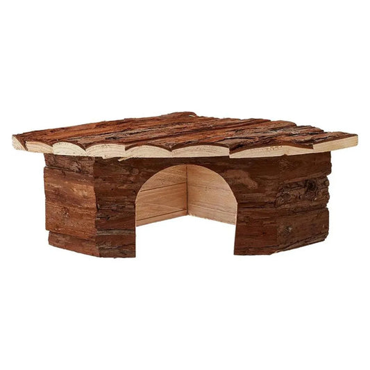 Croci Casetta Angolare in Legno per Conigli, Porcellini d'India e Roditori 42x15x30