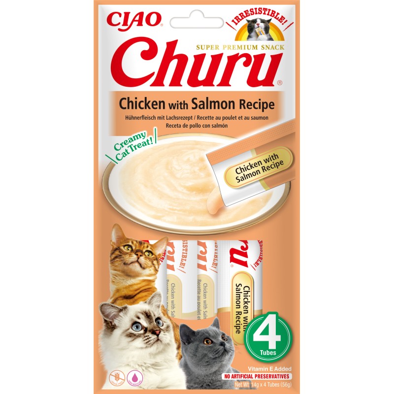 Inaba Ciao - Churu Snack Morbido in Crema per Gatti Adulti 4x14 g