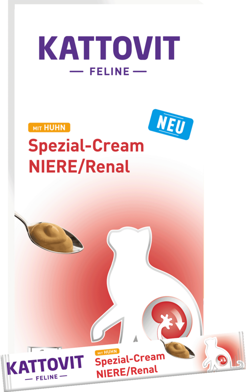 Kattovit - Snack in Crema per Gatti con problemi ai Reni Feline Diet RENAL CREAM 6x15g