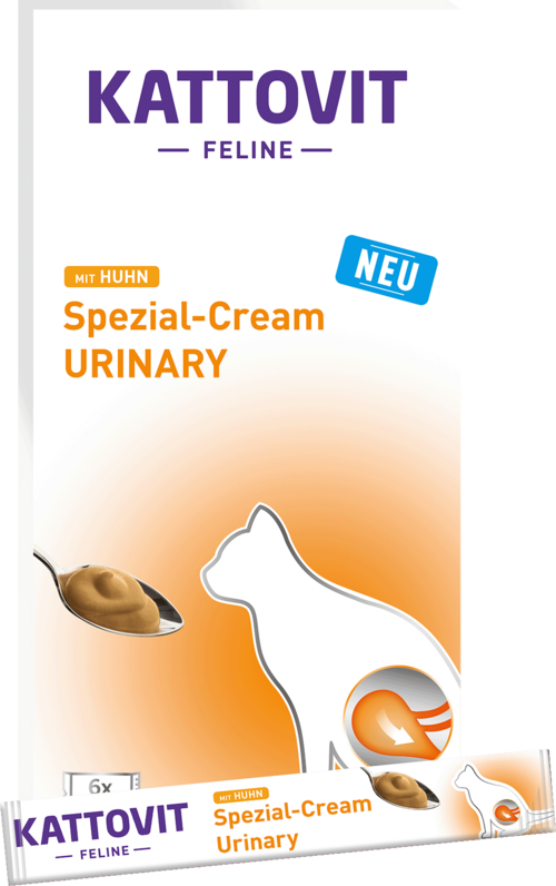Kattovit - Snack in Crema per Gatti con problemi alle Vie Urinarie Feline Diet URINARY CREAM 6x15g