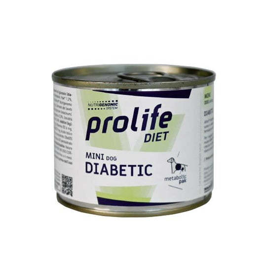 Prolife - Lattina di Umido per Cani affetti da Diabete Mellito Diabetic Mini 200g