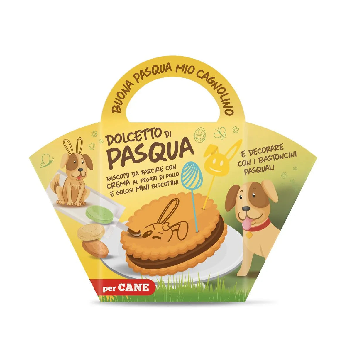 dolcetto pasqua cane, biscotti pasquali per cani, snack cane da farcire, regalo pasqua per cane, biscotti con crema cane, dolci per cani pasqua, emozioni a 4 zampe, emozioni a quattro zampe