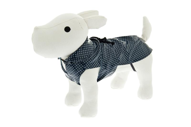 Ferribiella - Impermeabile Pois con Pocket Bag in Eco Pelle per Cani