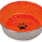 Imac - Ciotola in Acciaio con Bordo Gomma e finitura in Ceramica per Cani e Gatti