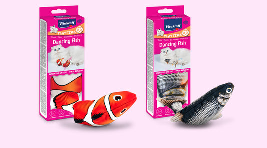 Vitakraft - Gioco Interattivo per Gatti a forma di Pesce Dancing Fish