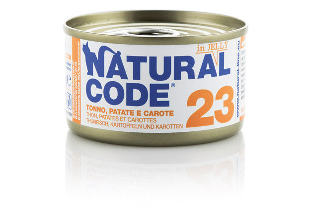 Natural Code - Lattine di Umido Complementare Naturale in Gelatina per Gatti Adulti Jelly 85g