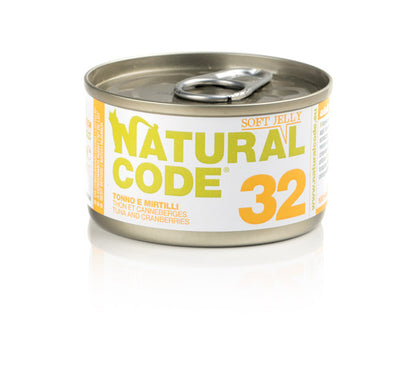 Natural Code - Lattine di Umido Complementare Naturale in Gelatina per Gatti Adulti Jelly 85g