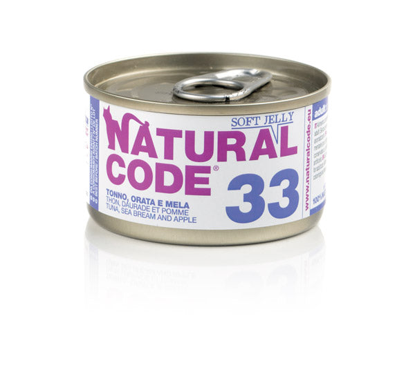 Natural Code - Lattine di Umido Complementare Naturale in Gelatina per Gatti Adulti Jelly 85g